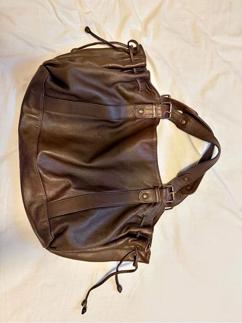 Gerard Darel Brown Leather Hobo Bag